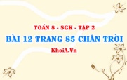 Bài 12 trang 85 Toán 8 Chân trời sáng tạo Tập 2